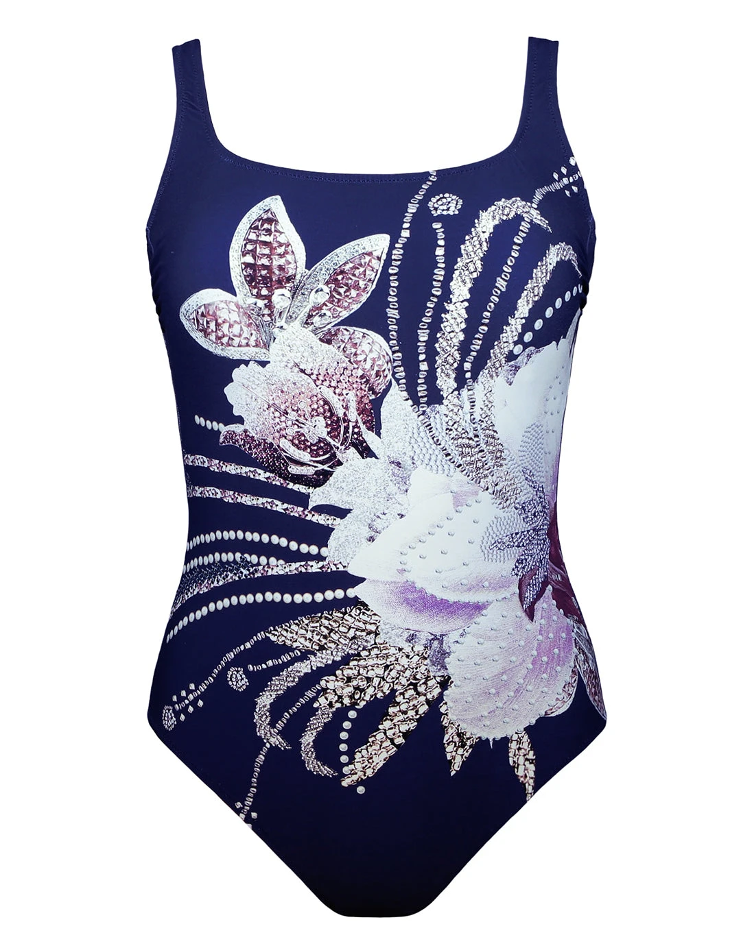 Gottex Dolce Vita Square Neck Swimsuit - Navy 4 Gottex Dolce Vita Square Neck Swimsuit - Navy - Image 4