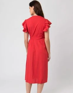 Pia Rossini Dune Dress - Red -Pitusa Shop Dune Dress red back