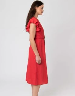 Pia Rossini Dune Dress - Red -Pitusa Shop Dune Dress red side
