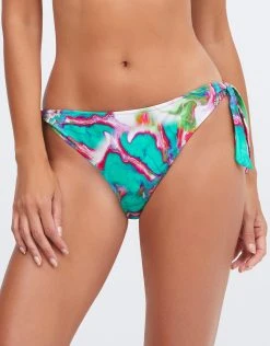 Nuria Ferrer Frida Tie Side Bikini Pant - Green Marble