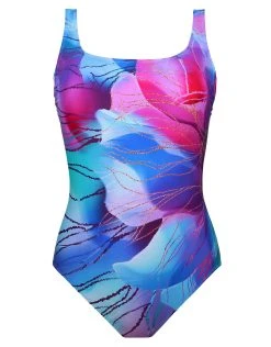 Gottex Golden Blossom Square Neck Swimsuit - Multi -Pitusa Shop GB SN Front