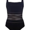 Gottex Onyx Square Neck Swimsuit - Black