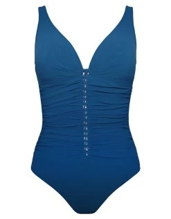 Gottex Profile Tutti Frutti D Cup V Neck Swimsuit - Petrol