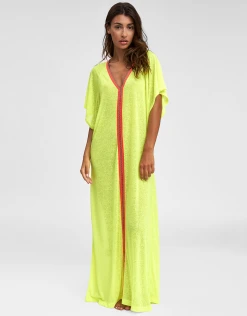 Pitusa Inca Abaya Dress - Lemon