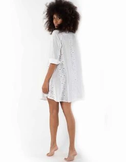 Iconique Romina Beach Shirt Dress - White -Pitusa Shop IC23 004 white b