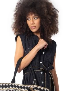 Iconique Iris Sleeveless Maxi Dress - Black -Pitusa Shop IC23 014 black CLOSE