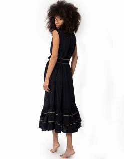 Iconique Iris Sleeveless Maxi Dress - Black -Pitusa Shop IC23 014 black b