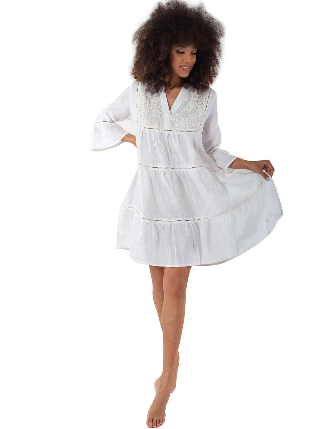 Iconique Dalia Dress - White 2 Iconique Dalia Dress - White - Image 2
