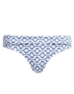 Heidi Klein Mykonos Fold Over Bikini Pant - Blue And White