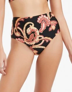 Jets Silk Road High Waist Bikini Pant - Black
