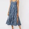 Juliet Dunn Small Flower Block Print Swing Dress - Midnight