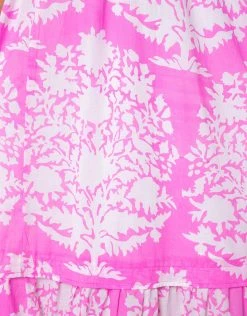 Juliet Dunn Palladio Print Bow Back Dress - Orchid -Pitusa Shop JD6033 ORCHID 6