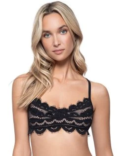 PQ Swim Must Haves Lace Bralette Bikini Top - Black