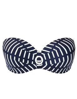 Nuria Ferrer Capri Bandeau Bikini Top - Navy Stripe 9 Nuria Ferrer Capri Bandeau Bikini Top - Navy Stripe -Pitusa Shop NF Capri TOP Prod