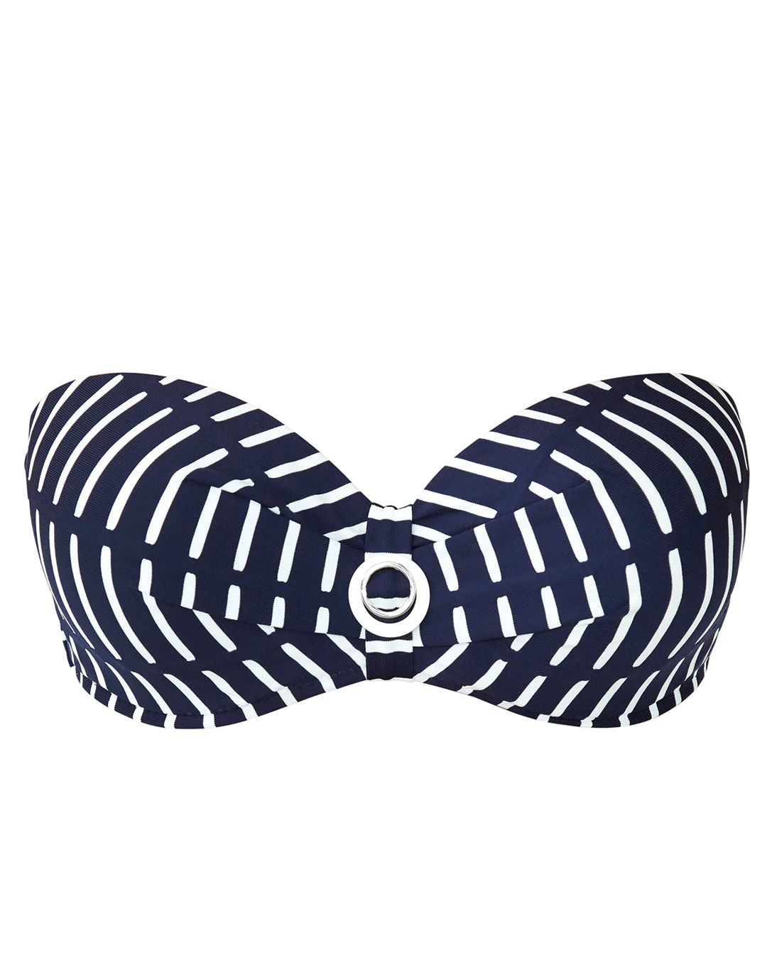 Nuria Ferrer Capri Bandeau Bikini Top - Navy Stripe 5 Nuria Ferrer Capri Bandeau Bikini Top - Navy Stripe - Image 5