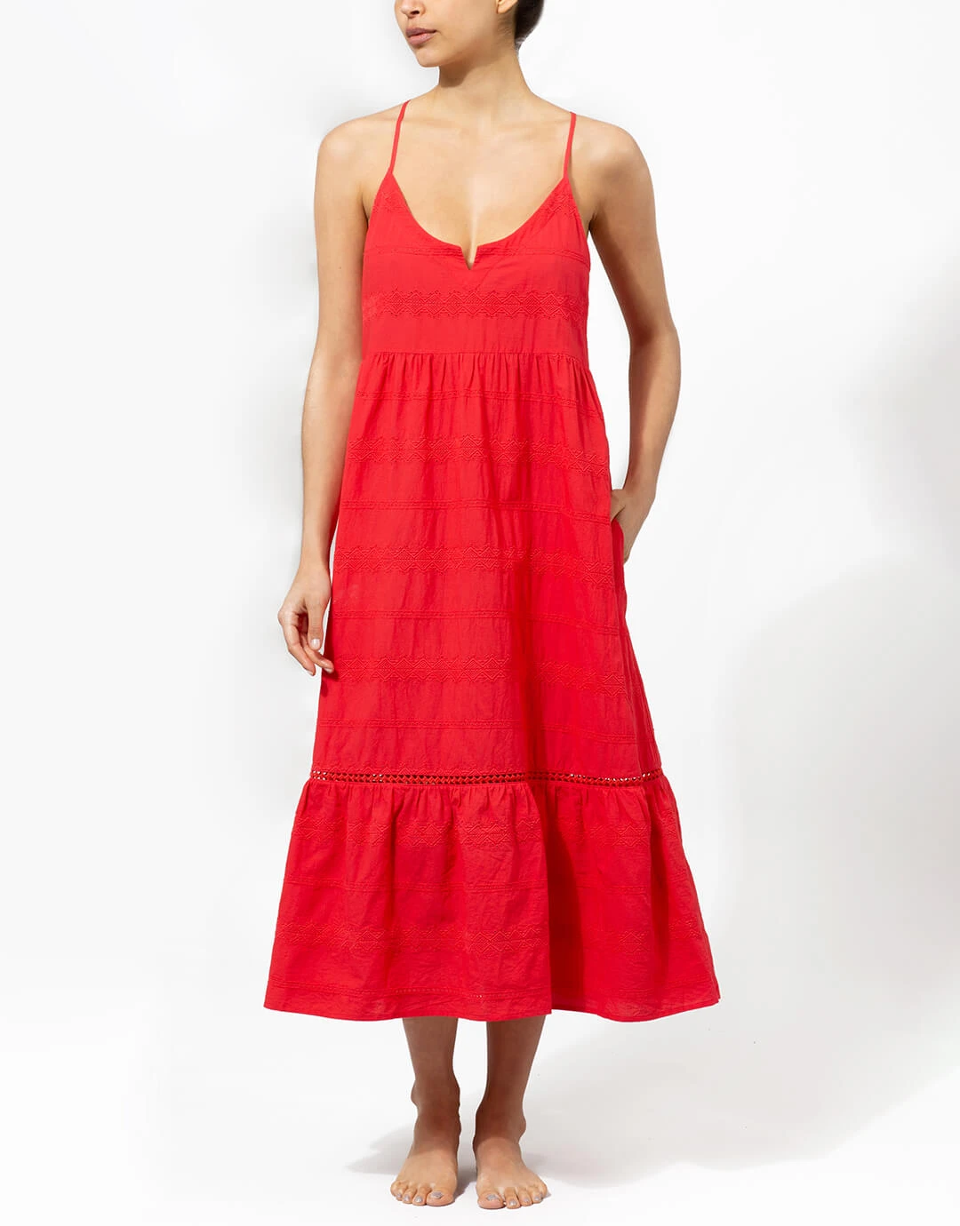 Heidi Klein Numana Scoop Neck Dress - Red 2 Heidi Klein Numana Scoop Neck Dress - Red - Image 2