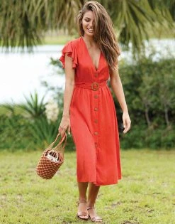 Pia Rossini Dune Dress - Red