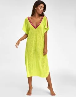 Pitusa V Back Dress - Lemon