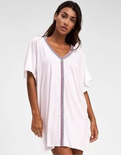 Pitusa Mini Pima Abaya Dress - White