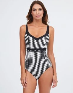 Nuria Ferrer Portofino Underwired Swimsuit - Black And White