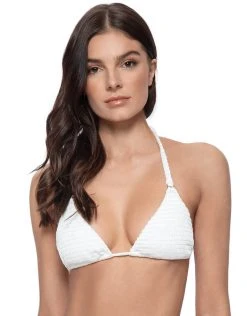 PQ Swim Pure Detail Tri Bikini Top - White