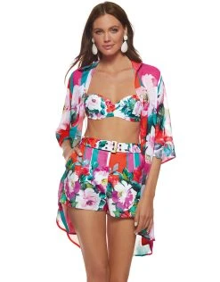 ROIDAL Melania Estefani Beach Shirt - Floral Multi -Pitusa Shop ROIDAL Melania 118 1 02 DALILA 620 02 VANIL 682 02 ESTEFANI