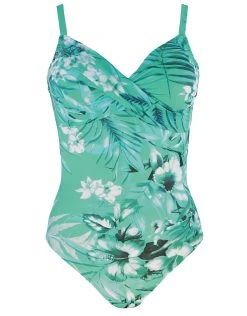 ROIDAL Mentha - Underwired Crossover Swimsuit - Green