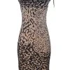ROIDAL Tattoo Dress - Taupe