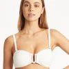 Sea Level Spinnaker U Bar Bandeau Bikini Top - White