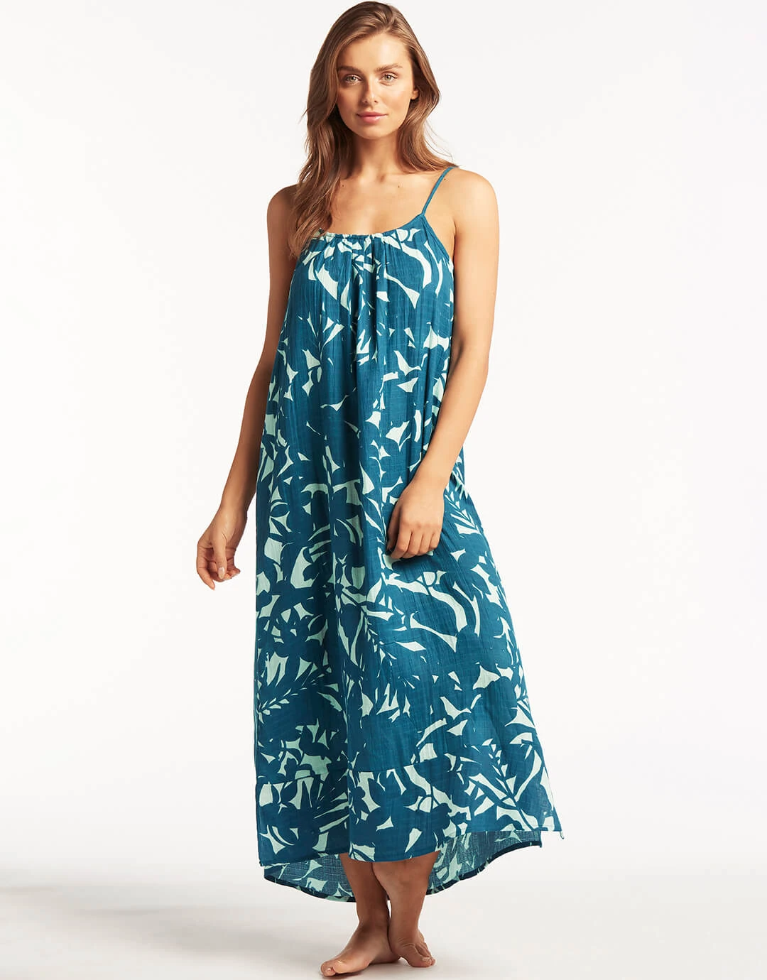 Sea Level Retreat Sun Dress - Petrol Blue 1 Sea Level Retreat Sun Dress - Petrol Blue