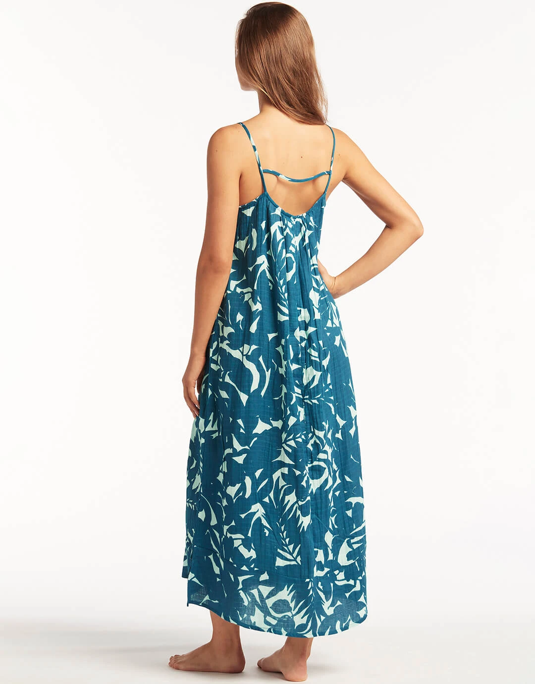 Sea Level Retreat Sun Dress - Petrol Blue 3 Sea Level Retreat Sun Dress - Petrol Blue - Image 3
