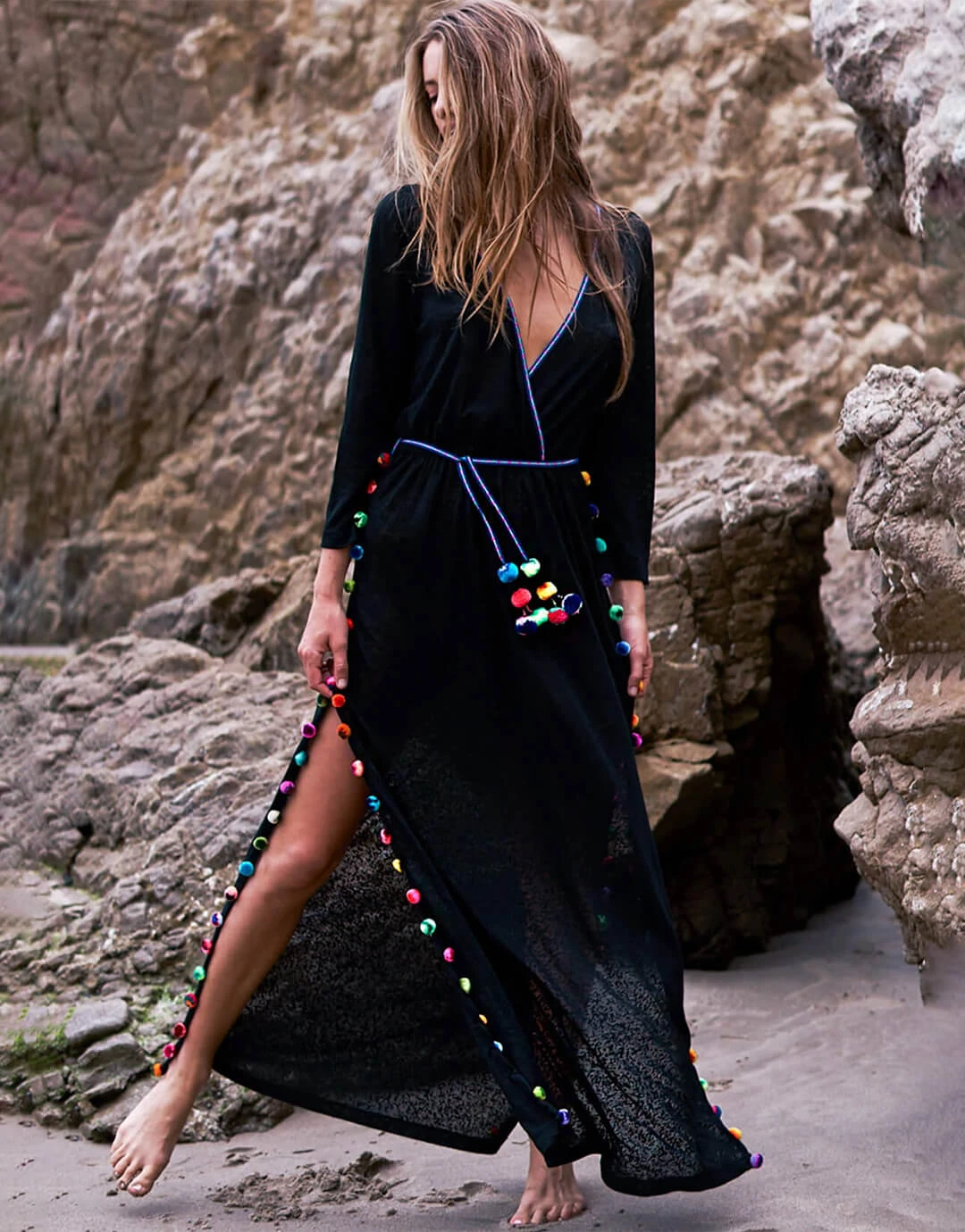 Pitusa Santorini Dress - Black 2 Pitusa Santorini Dress - Black - Image 2