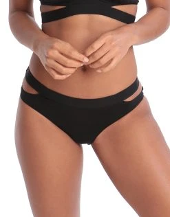 Seafolly Active Split Band Hipster Bikini Bottom - Black