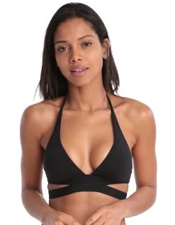 Seafolly Active Halter Bikini Top - Black