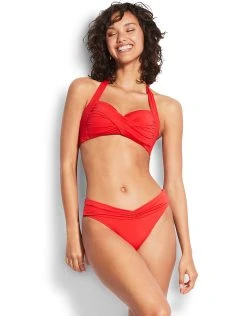 Seafolly Collective Twist Soft Cup Halter Bikini Top - Chilli Red -Pitusa Shop SF Seafolly CHILLI TSCH Alt 56c34d8f bfa8 422d a609 39e940909bb7