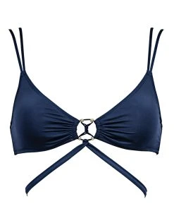 Watercult Summer Solids Cross Front Bikini Top - Deep Ink