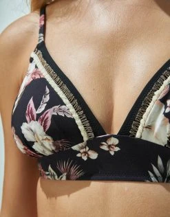 Watercult Deep Jungle Banded Halter Bikini Top C Cup - Dark Tropics 7 Watercult Deep Jungle Banded Halter Bikini Top C Cup - Dark Tropics -Pitusa Shop WATERCULT Web JUNGLE Top DETAIL