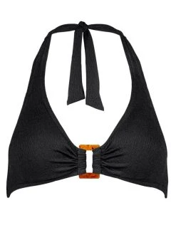 Watercult Hero Essentials Halter Bikini Top - Deep Black