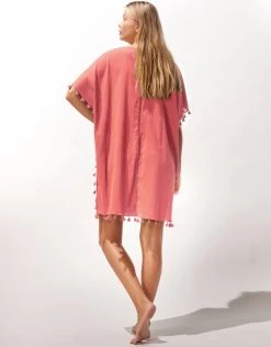 Watercult Beachwear Kaftan - Vintage Pink -Pitusa Shop WC Kaftan Rose BACK