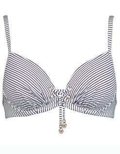 Watercult Strawberry Kiss Underwired Bikini Top - White Night Blue
