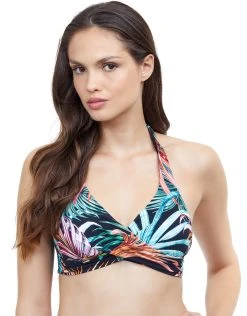 Gottex Profile Tropico Halter Bikini Top - Black