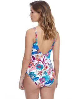 Gottex Profile Bohemian Gypsy Ruffle Shoulder Surplice Swimsuit - White 5 Gottex Profile Bohemian Gypsy Ruffle Shoulder Surplice Swimsuit - White -Pitusa Shop X23062132 080 B m