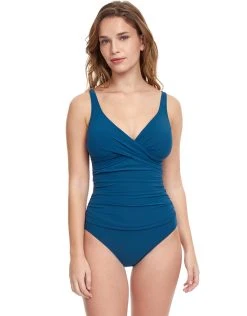 Gottex Profile Tutti Frutti V Neck Swimsuit - Petrol