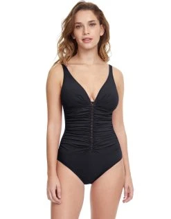 Gottex Profile Tutti Frutti D Cup V Neck Swimsuit - Black