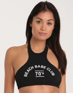 Banana Moon Teens Beachbabe Skate High Neck Crop Top - Black