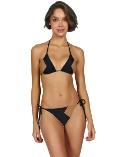 ViX Black Solid Dixie Tie Side Full Bikini Bottom -Pitusa Shop black dixie bikini