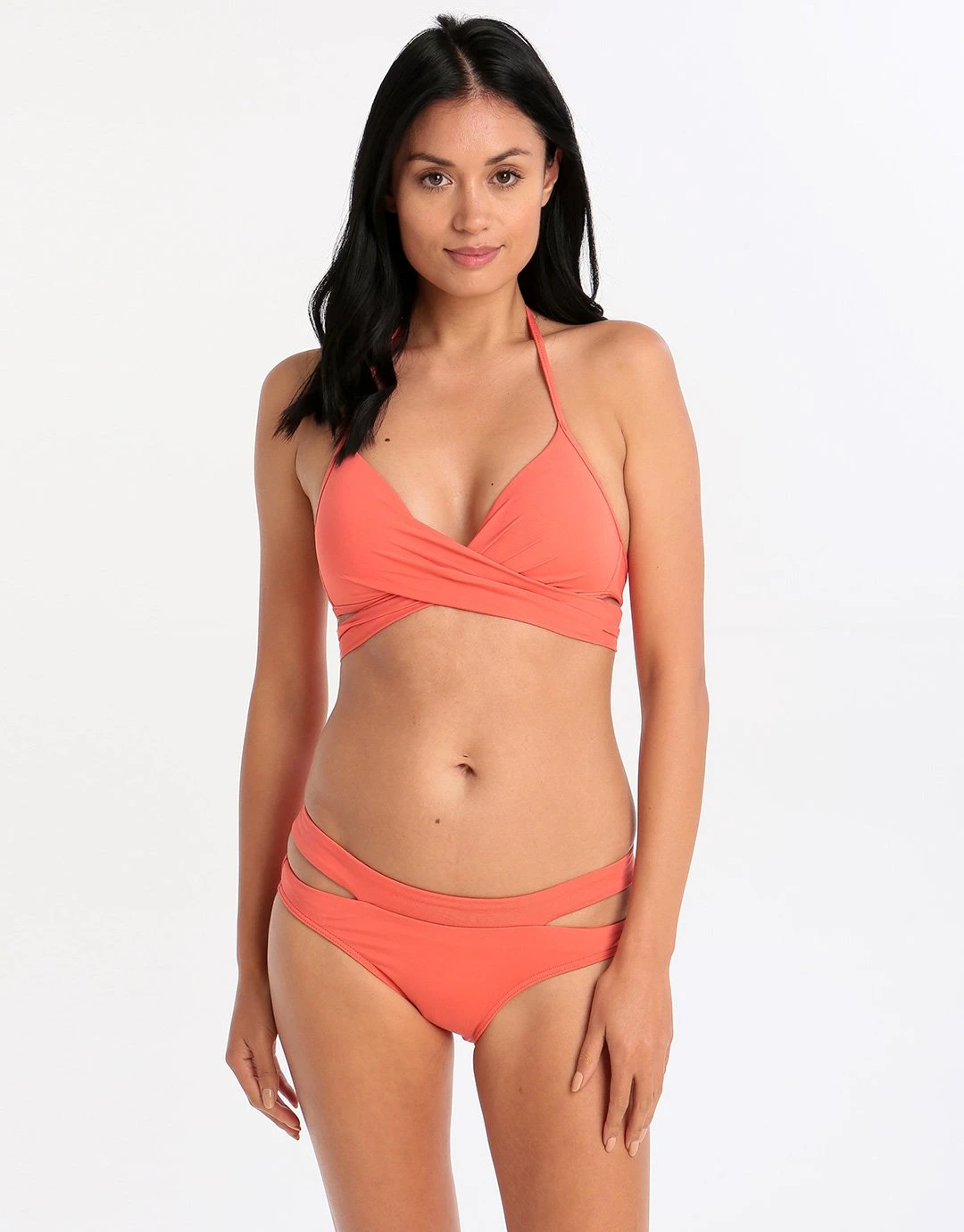 Jetset Crossover Top - Coral 2 Jetset Crossover Top - Coral - Image 2