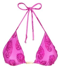 ViX Leela Ripple Tri Bikini Top - Pink
