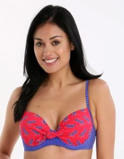Lepel Deckchair Moulded Plunge Bikini Top - Red