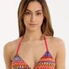 Lepel Rainbow Beach Tri Bikini Top - Pink Print